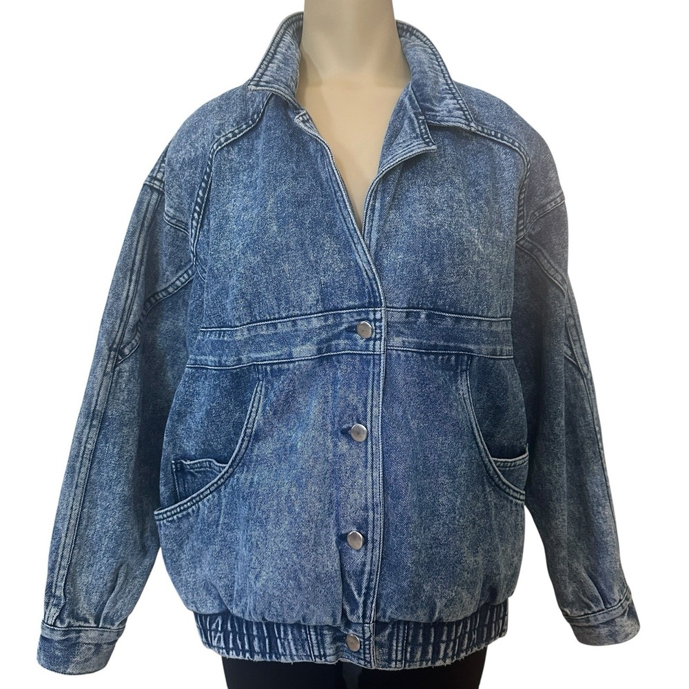 Vintage 1980s Ruth Douglas New York  Jean Denim Jacket Women's Small Acid Wash